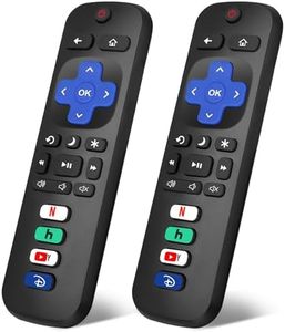 【2 Pack】 Replacement Remote Control Only for Roku TV, for TCL Roku/Hisense Roku/Onn Roku/RCA Roku/Sharp Roku ect, with Netflix/Disney+/Hulu/YouTube Buttons【Not for Roku Stick & Box & Player】