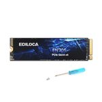 Ediloca EN705 SSD 2TB PCIe Gen4, NVMe M.2 2280, Up to 4800MB/s, Internal Solid State Drive, Dynamic SLC Cache, Compatible with PS5、Laptops and PC Desktops