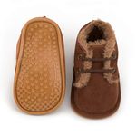 Meckior Baby Booties Newborn Infant Unisex Baby Girls Boys Velvet Rubber Anit-Slip Sole Shoes Toddler Fleece Cozy Winter Warm Prewalker Boots