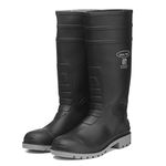 Vaultex PVC Gumboots - 1 Pair | ISI Marked | Heavy Duty Industrial Safety Gumboots with Steel Toe for Men | Boots For Men (Black)