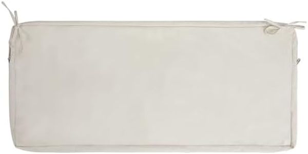 FUNHOME Outdoor Bench Cushion Covers 48" x 18" x 3", No Insert! Patio Cushion Covers for Outdoor Furniture,Water Resistant Patio Loveseat Covers 1 Pack, Cream White (Covers ONLY)