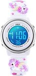 L LAVAREDO Kids Watches Girl Watches Ages 3-12 Sports Waterproof 3D Cute Cartoon Digital 7 Color Lights Wrist Watch for Kids