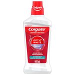 Colgate Optic White Advanced Teeth Whitening Mouthwash, Icy Fresh Mint, 2% Hydrogen Peroxide, Alcohol Free & Enamel Safe, 946 mL