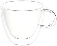 Villeroy & Boch – Artesano Cappuccino Glass Set 2-Piece Clear, Dishwasher Safe, Microwave Safe, Double Glass Coffee Cups, Glass Cups, Coffee Mugs Large, Tea Cups, Drinking Glasses, Borosilicate Glass