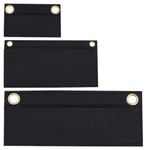 WADORN 3pcs Black Felt Purse Organizer Inserts for Handbags