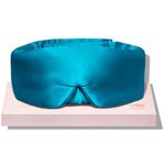 LitBear Silk Sleep Mask for Side Sleeper, Eye Mask Sleeping for Women Men 100% 22 Momme Pure Mulberry Silk, Face-Hugging Padded Silk Eye Cover for Sleeping with Adjustable Band (Peacock Blue)