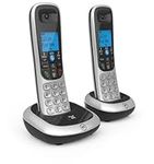 BT 2200 Cordless Landline House Phone with Nuisance Call Blocker, Twin Handset Pack- Black