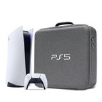 OIVO INDIA Grey Nylon Grey Hard Carrying Storage Case for PS5 (Playstation 5 Bag)