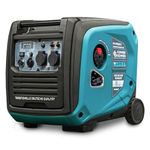 Könner & Söhnen KS 4000iE S portable petrol inverter generator 4000W, petrol generator with electric start, copper winding, overload and short circuit protection, with UK Standard Plug Sockets