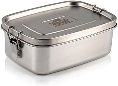 Indian-Tiffin Stainless Steel Large Single Layer Rectangular Lunchbox (Large)