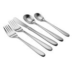 Splendide 917345 Image 45 Piece Flatware Set, Stainless Steel