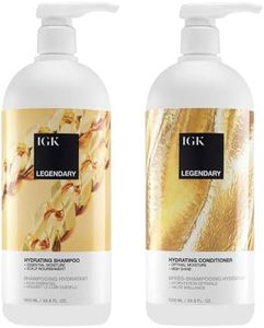 IGK Legendary Dream Hair Shampoo & Conditioner Set, 33.8 oz, Pack of 2 | Gently Cleanses and Deeply Conditions, Restores Moisture + Softness, Boosts Shine, Protects Color, Vegan + Cruelty-Free