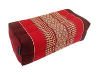 Traditional Thai Kapok Yoga Support Block Cushion Meditation Pillow size 35 x 15cm (Red, Maroon)