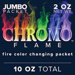 CHROMO Flame Fire Color Changing Packets for Fire Pit, Campfire, Bonfire, Fireplace | Mystic, Rainbow, Magic, Colorful Flames | 10 oz Total, 5-2 oz Jumbo Packets