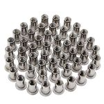 HSEAMALL 50PCS M6 Rivet Nuts Stainless Steel Rivnut Threaded Insert Nut Riveter Set Blind Rivet Nut Assortment for Metal, Wood,Aluminium