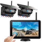 eRapta 2 Solar Wireless Reversing Camera Kit: 7'' HD Touch Screen Monitor mit DVR, BSD, 1 Min Easy Install, Clear 1080P Night Vision, IP69K Waterproof Rear View Camera for Car, Van, Trailer