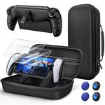 Hard Carrying Case with Protective Cover for PlayStation Portal, KOVA Accessories Storage Bag with TPU Non-Slip Soft Case Cover with Kickstand, Screen Protectors, Thumb Grips for PS5 Portal Console