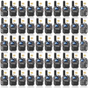 Lifetime Free Global Unlimited Range Rapid Walkie Talkies, Long Range Two-Way Radio 4G LTE PoC with Nationwide Range, Durable Radios for Truck Fleet,Construction site(50 Pack with SIM Cards)