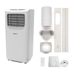 Shinco 9000BTU 4-in-1 Portable Air Conditioner, Cooling,Dehumidifier,Fan with 2 Speeds,Sleep mode,Digital Display&Remote Control,and 24 Hour Timer for Rooms Up to 237ft