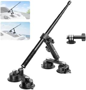 Maectech Four Suction Cup Car Mount Kit for Insta360 Car Mount Adjustable Double-Layer Suction Cup for Go pro Action Camera Mounts for insta360 X5 Accessories
