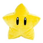 Club Mocchi Mocchi Super Mario Brothers Super Star Mega Plush Toy - 15" Officially Licensed Mario Movie/Video Games Soft Toys - Super Mario Room Decor - Kids Toys for 3 Year Old Boys & Girls