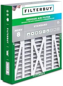 Filterbuy 24.5x27x5 Air Filter MERV 8 Dust Defense (1-Pack), Pleated HVAC AC Furnace Air Filters for Trane, American Standard, Honeywell, and Accumulair (Actual Size: 24.06 x 26.13 x 4.97 Inches)