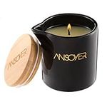 ANSOYER - Luxury Massage Oil Candle - Coffee & Vodka Scent - 8.1oz - Body Massage Oil for Home SPA