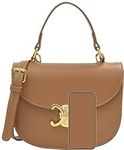 Women's Leather Shoulder Bag Trendy Designer Crossbody Bag Small Tote Bag Purse, Khaki, One Size