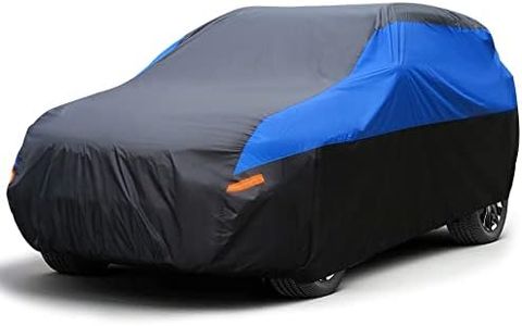 XicBoom SUV Car Cover Waterproof All Weather,SUV Cover Full Exterior Cover Windproof Outdoor Full Car Cover UV/Snow/Hail/Dust Protection Fit SUV Jeep-Length 182" to 190"