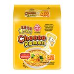 OTTOGI Cheese Ramen, KOREAN STYLE INSTANT NOODLE, Rich flavor with savory cheese (111gm) Pack of 4, The Product of Korea