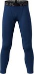 TSLA Kid's & Boys & Girls Thermal Compression Pants, Athletic Sports Leggings & Running Tights Bottoms ZUP53-NVY_XL