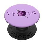 Crochet Heartbeat Shirt Lover Loves Crocheting Love Gift PopSockets PopGrip: Swappable Grip for Phones & Tablets