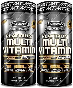 MuscleTech Essential Series Platinum Multi Vitamin Tablets, 90 Count (2 Pack)