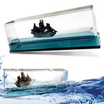 Black Pearl Ship, Ship Fluid Drift Bottle, Unsinkable Boat In A Box, Acrylic Resin Ship Mode Room Decoration, Creative Liquid Home Living Room Decoration Ornament