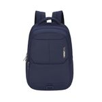 Safari Forge 34L Laptop Backpack, 3 compartments, Raincover, Antitheft pocket, Trolley Sleeve, Organizer, Bottle holder, Front pocket, College bag, school bag, Formal backpack, Color- Navy Blue