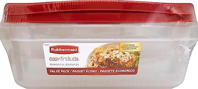 Rubbermaid 5.5 Cup and 8.5 Cup Easy Find Lid Containers Value Pack