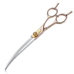 JASON 7.5" Dog Grooming Scissors - Professional Curved Shear with Ergonomic Handle Japanese 440C Stainless Steel Pet Scissor with Diamond Screw for Dogs, Cats and Other Animals