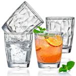 Plastic Tumblers, 300ml Unbreakable Tumblers Cocktail Glasses, Reusable Water Cups Acrylic Drinking Glasses, 10 Oz Portable Drinkware Water Tumblers for Juice, Beer, Milk Picnic Party Camping, 4 Pack