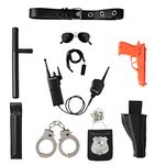 Dress Up America Ultimate All-In-One Police Accessory Role Play Set for Kids- Cop Equipment for kids Includes Gun, handcuffs, police badge, Durable Plastic Construction, Halloween Accessories for Kids