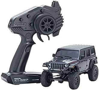 Kyosho 1/28 Mini-Z 4 Wheel Drive Jeep Wrangler Rubicon RTR 8 AAA Batteries not inlcuded Granite RS KYO32521GM