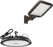 DEMILARE 200W Parking Lot Light Bundle 150W LED High Bay Light, 150LM/W Commercial Lighting, 5000K Bright Light for Barn,Workshop, Parking Lot Area