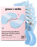 grace & stella Award Winning Under Eye Mask - Gifts for Her - Reduce Dark Circles, Puffy Eyes, Undereye Bags, Wrinkles - Gel Under Eye Patches, Vegan Cruelty-Free Self Care (24 Pairs, Blue)