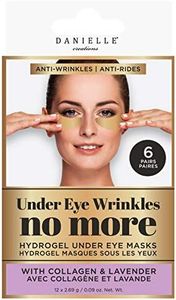 Danielle Wrinkles No More Hydrogel Undereye Masks, 6 Pairs, Collagen & Ginseng, 6 Piece