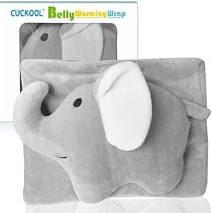 Baby Colic, Gas and Upset Stomach Relief, Baby Heated Tummy Wrap, Infant Swaddling Belly Belt with Soothing Warmth (Elephant)