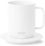 Ember Temperature Control Smart Mug, 10 Ounce, 1-hr Battery Life, White - App Controlled Heated Coffee Mug