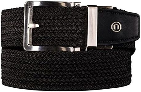 Nexbelt Braided Golf Belt Series with Ratchet Technology, 1 3/8" Width Strap (Black)