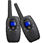 Retevis RT628 Walkie Talkies for Kids,Long Range Walkie Talkie,Toy Gifts for 4-12 Year Old Boys Girls,Family 2 Way Radio 22 Channels VOX,Portable Walky Talky for Hiking Adventure Camping(Black,2 Pack)