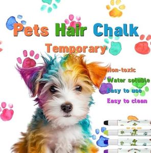 Crazy Liberty Pet Hair Dye Kit - Washable, Safe Fur Paint Chalk Pens for Dogs and Other Animals, Set of 12 Colors with Accessories