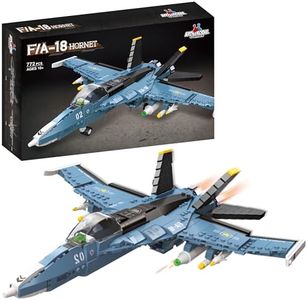 Apostrophe Games F/A-18 Hornet Fighter Jet Building Block Set - 772 Pcs - Air Force Jet Building Block Plane Toy for Kids Older Than 10 and Adults – Compatible with All Building Bricks