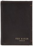 Ted Baker Men's Core sml Bifold Leather Travel Accessory- Bi-Fold Wallet, DK-Brown, One Size, 114154